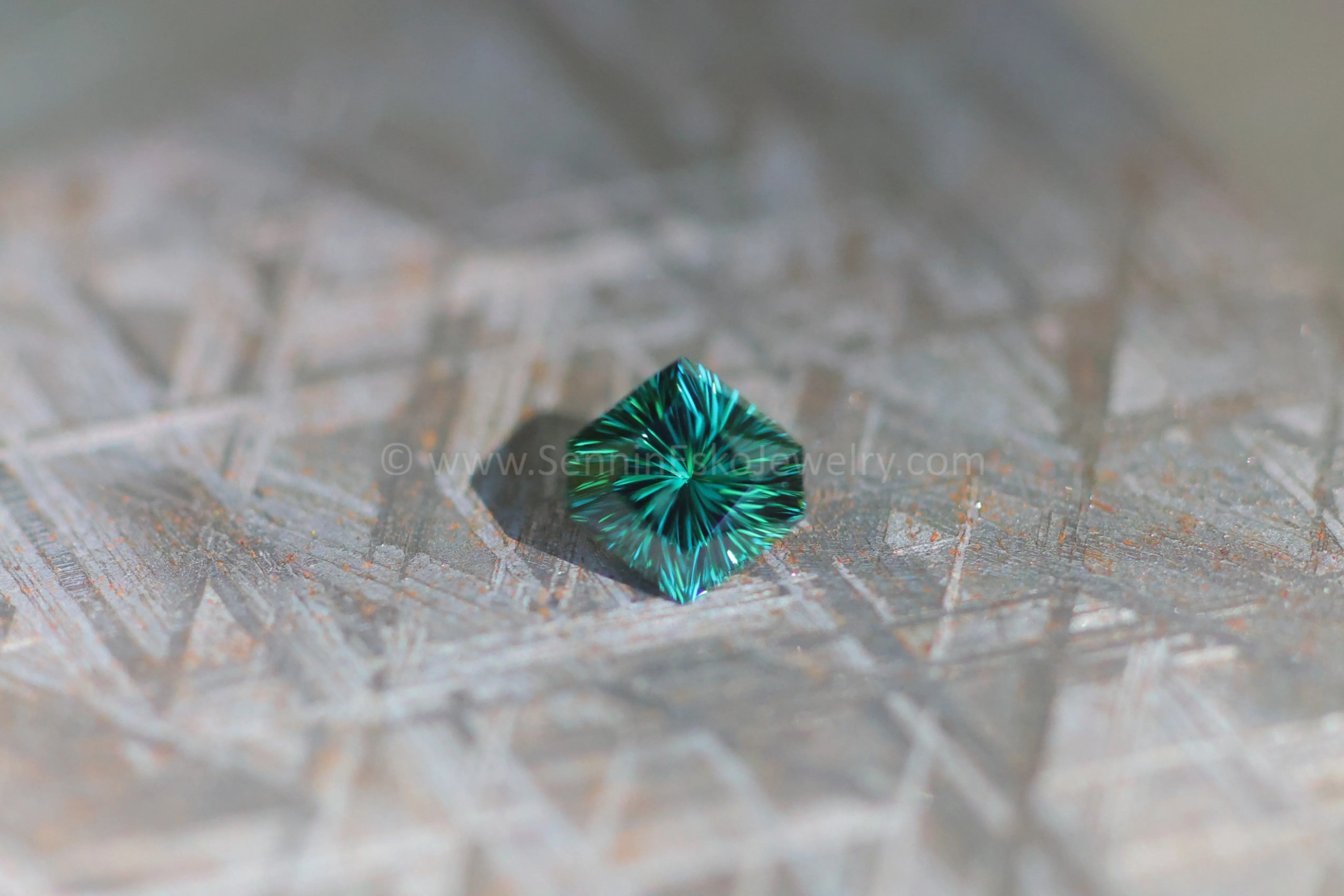 1.1ct Forest Green Tourmaline Hexagon - 6.8x7.1mm