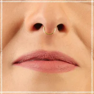 14k Septum Ring Gold | Tiny Septum Hoop