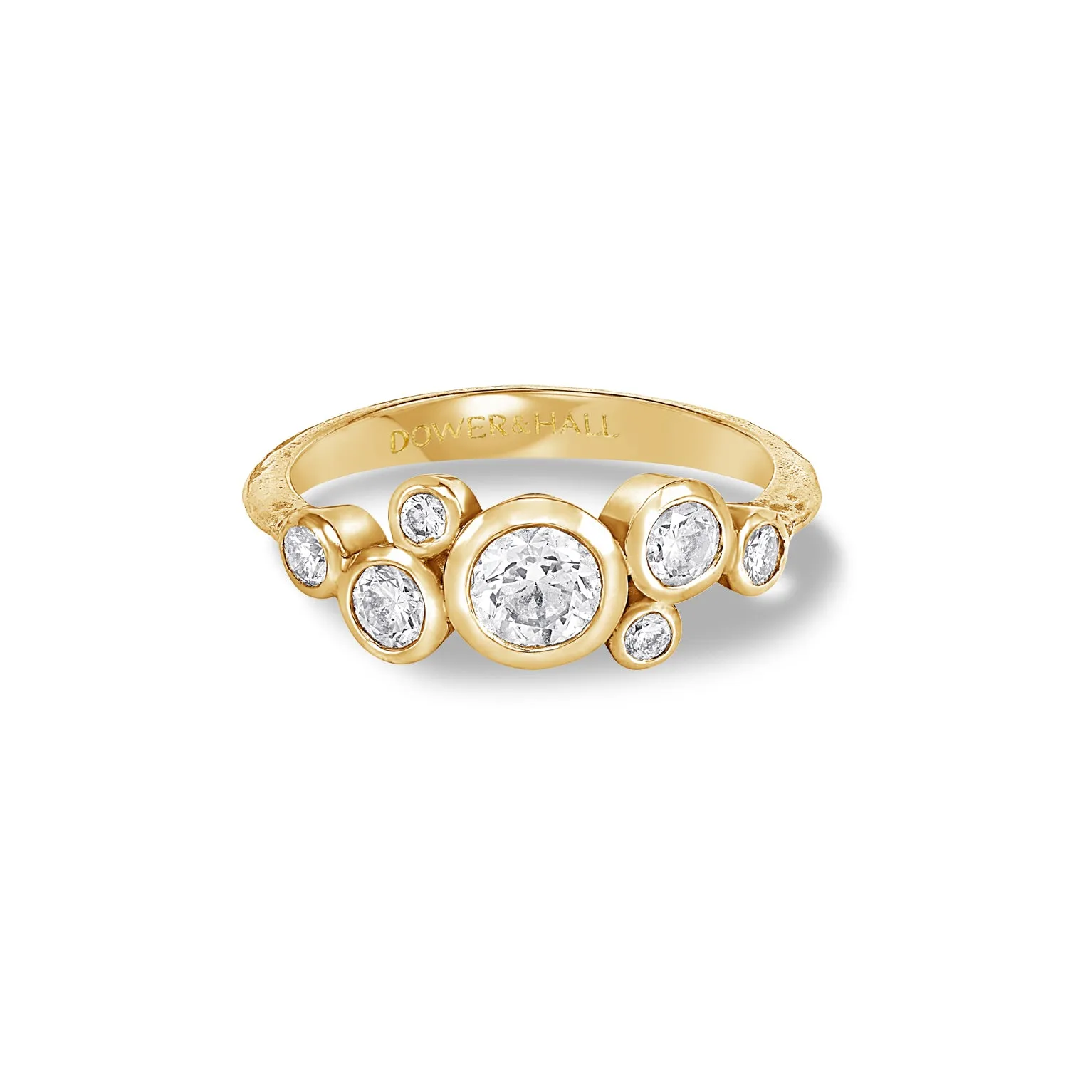 18k Gold & Diamond Cascade Cluster Ring