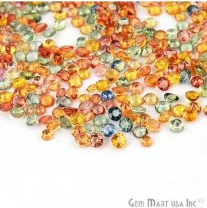 5 Carat Lot Of A  Quality Natural Multi Sapphire Gemstone 2.5-3mm Round Shape Faceted Mix Lot Loose Gemstone