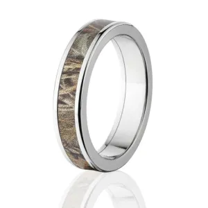 Aerospace Grade Titanium Rings, Realtree Max 4 Camouflage Inlay Rings