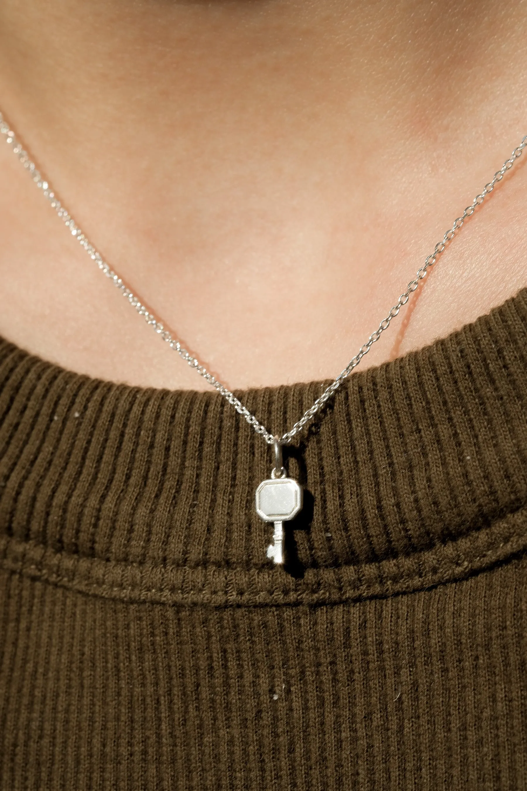 Anywhere Key Engravable Pendant - Sterling Silver