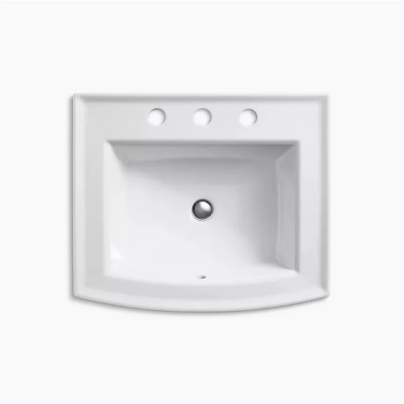 Archer 19.44" x 22.63" x 7.88" Vitreous China Drop-In Bathroom Sink in Biscuit