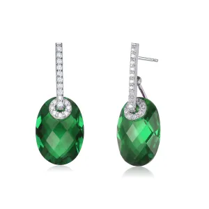 Aurélie Classic Green Drop Earrings