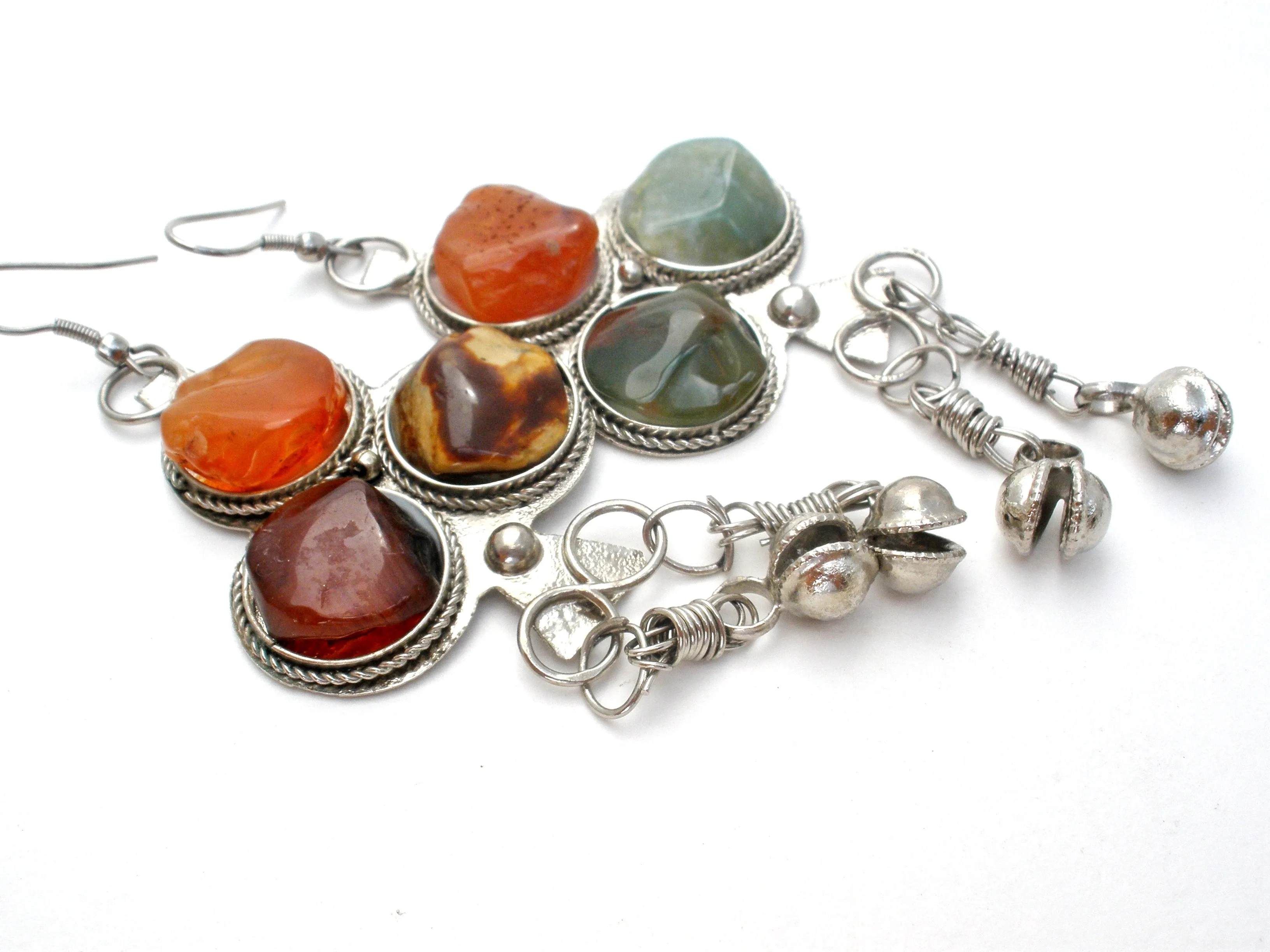 Carnelian Jasper & Aventurine Earrings