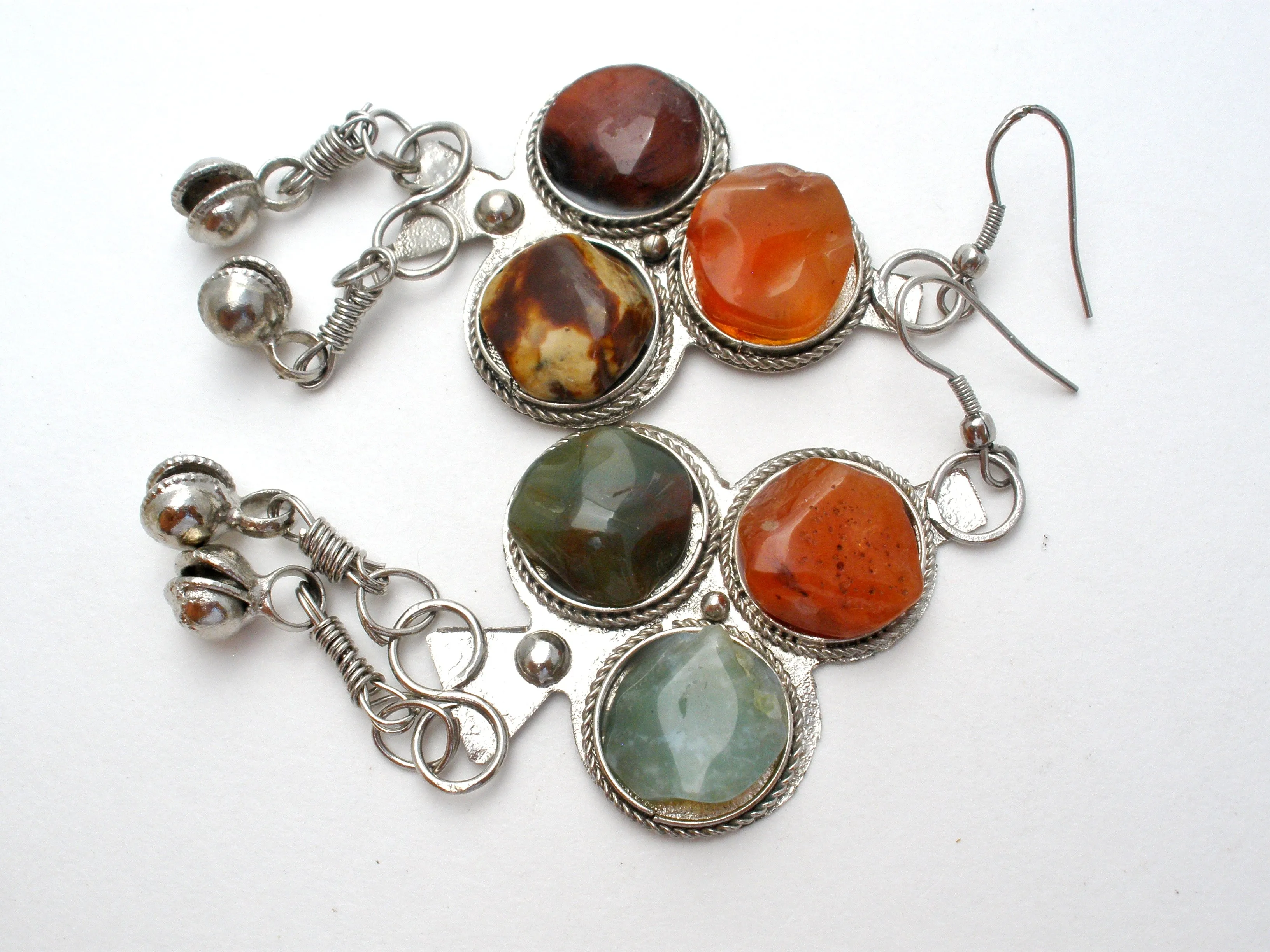 Carnelian Jasper & Aventurine Earrings