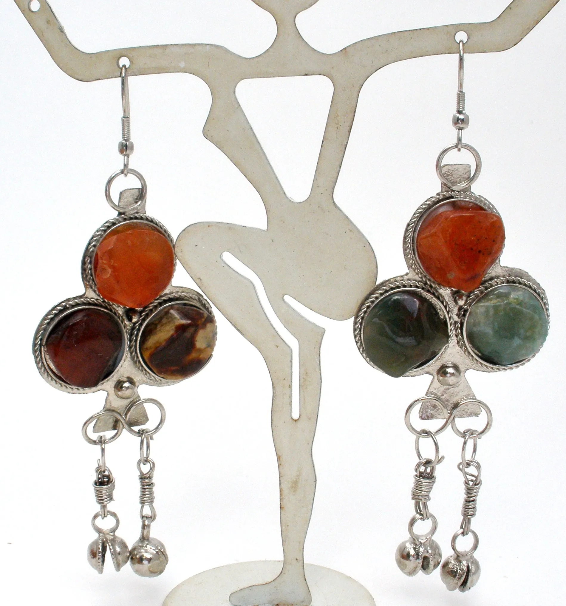 Carnelian Jasper & Aventurine Earrings