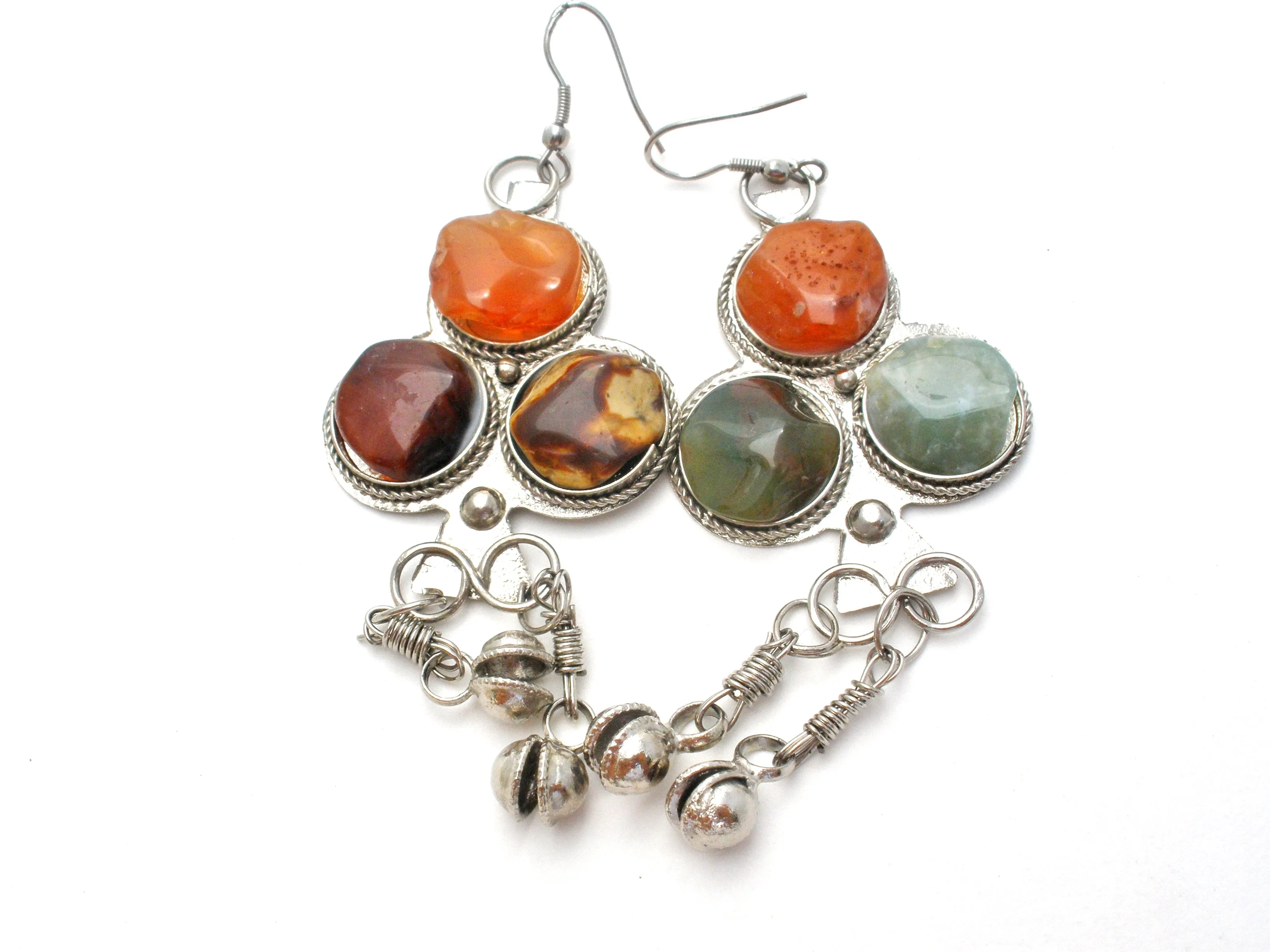 Carnelian Jasper & Aventurine Earrings