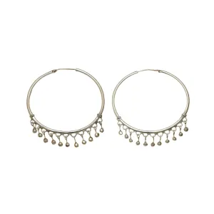 Chand Bali Large Sterling Silver Hoop Earring