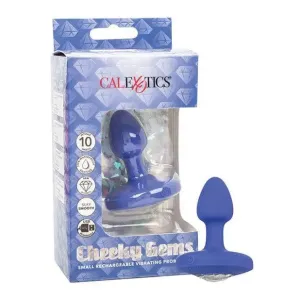 Cheeky Gems Small Rechargeable Vibrating Probe - Blue