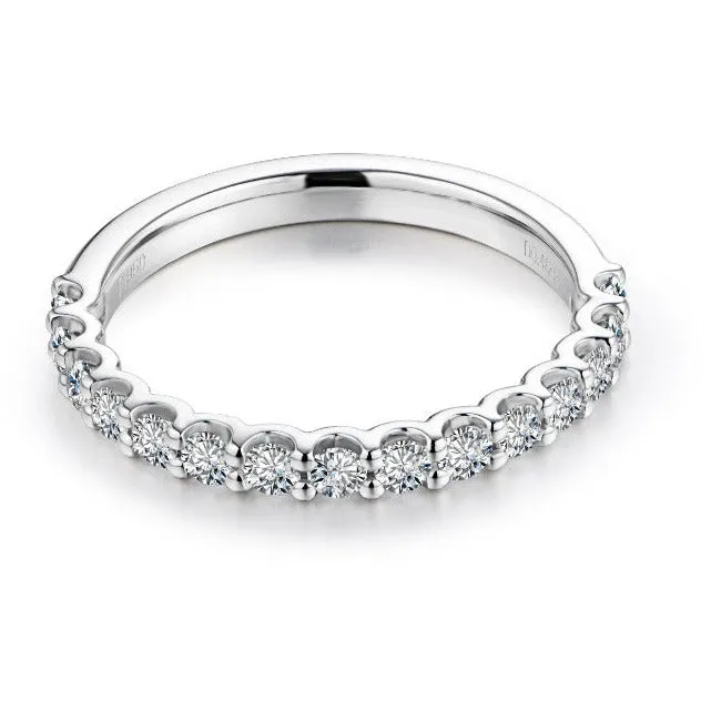 Classic White Diamond Half Eternity Ring