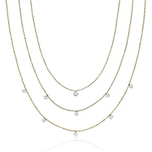 Dashing Diamonds Triple Layer Necklace