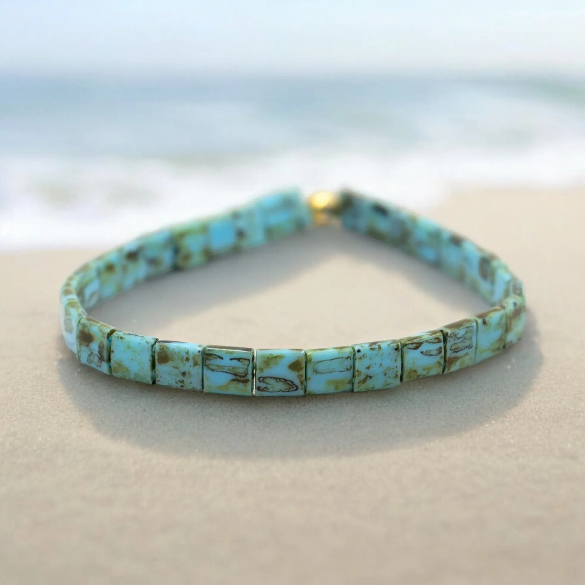 DIRTY TEAL - Tila Bead Bracelet | Single