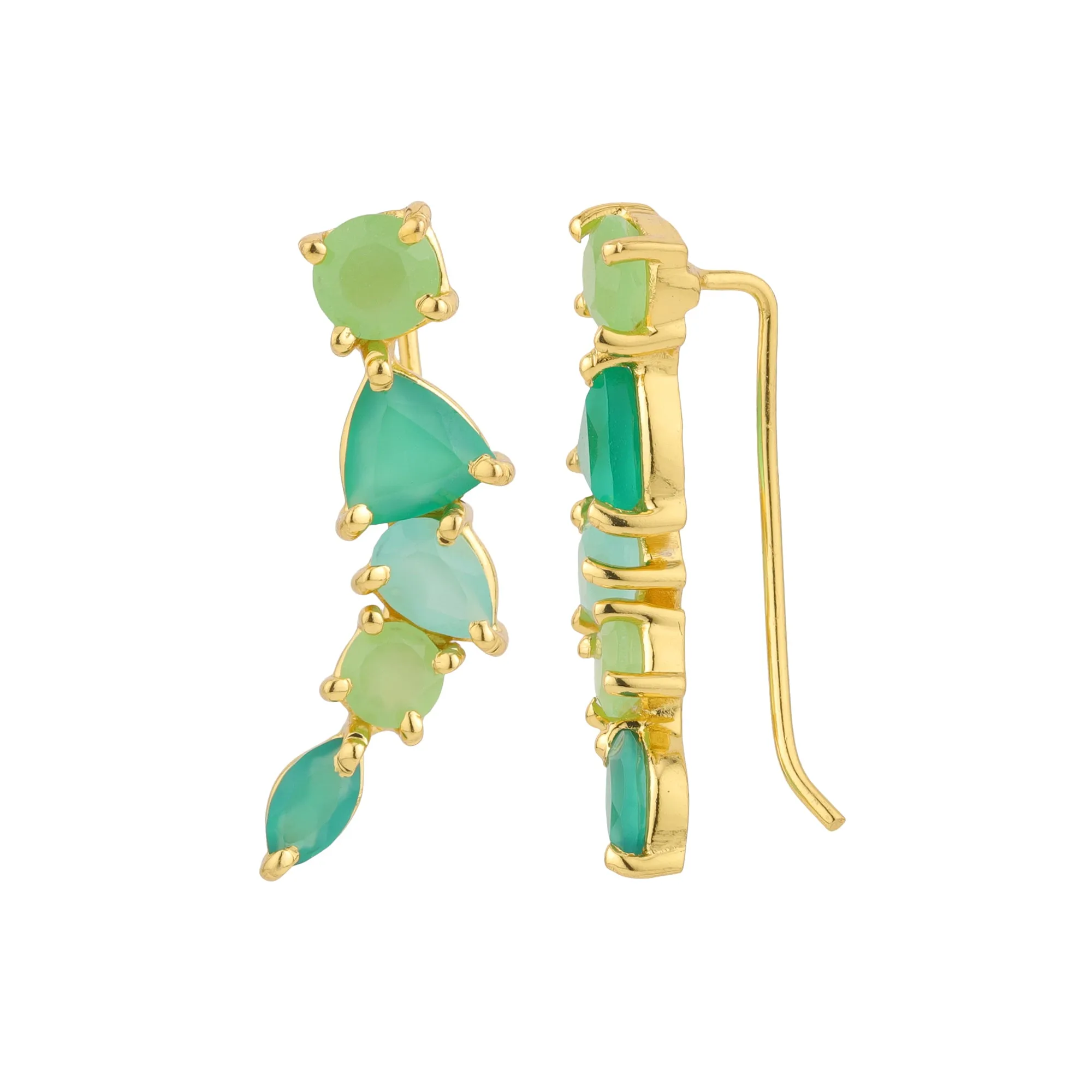 Earrings - Climbers in Greens