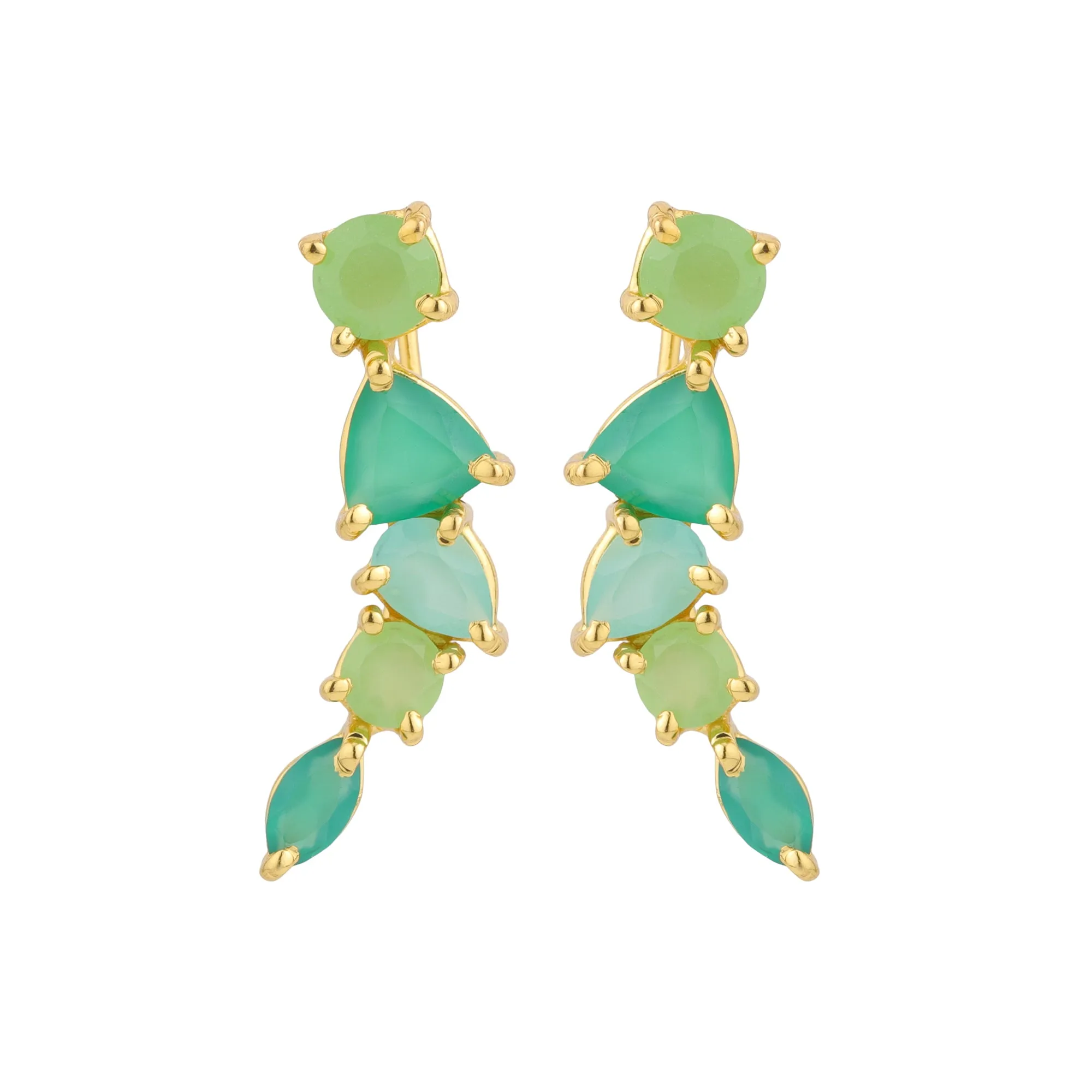 Earrings - Climbers in Greens