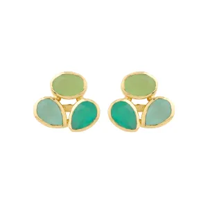 Earrings - Cluster in Greens