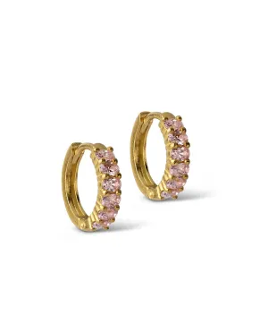 Enamel Copenhagen Lyra Gold & Pink Hoops