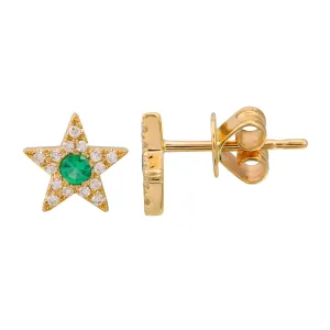 Gemstone Center Star Studs