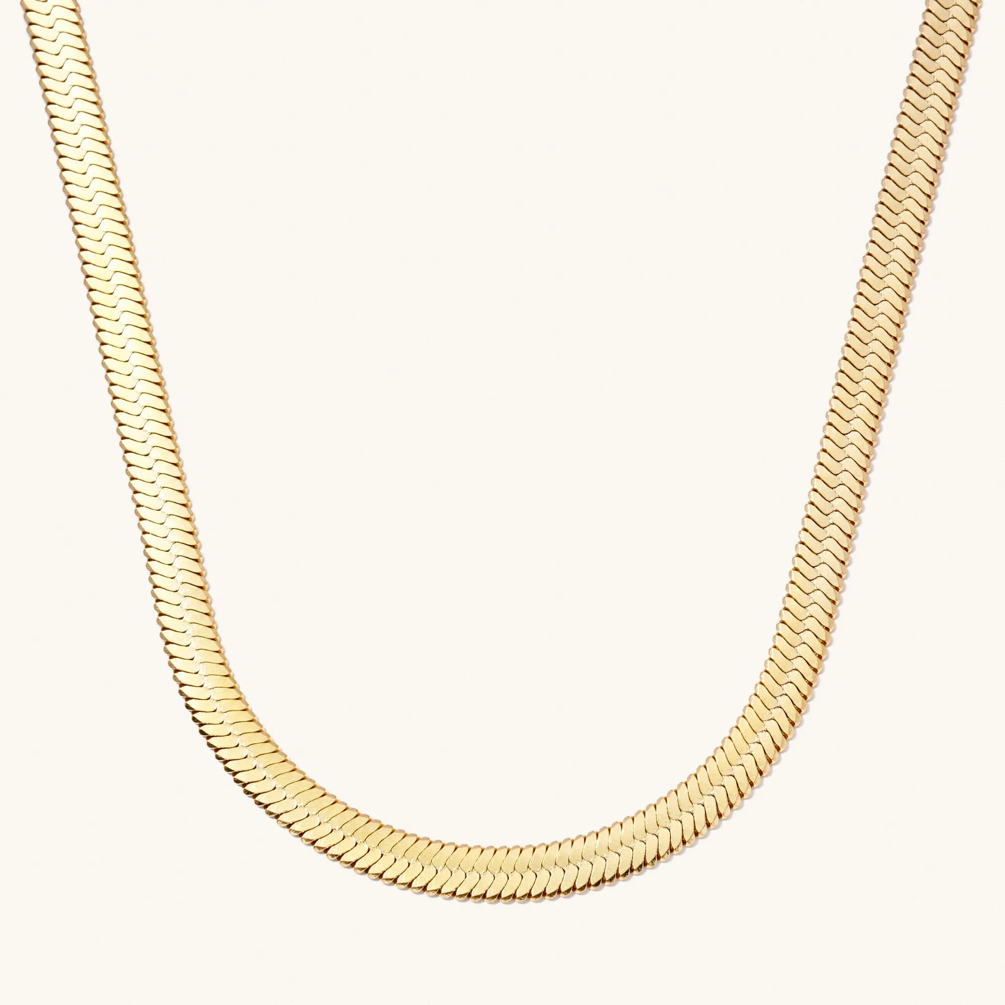 Gold Herringbone Necklaces