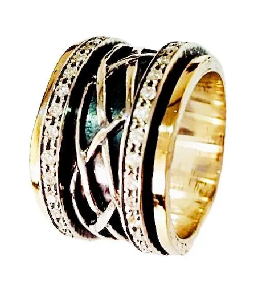 Israeli Spinner Rings for women Elegant Eternity Band mens spinner ring