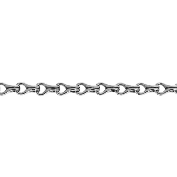 King Baby Small Twisted Eight Link Bracelet in Sterling Silver