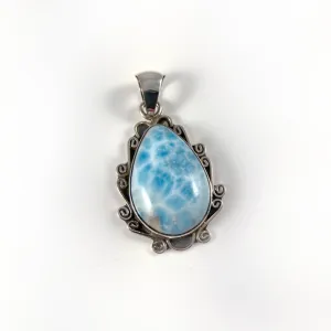 Larimar & Sterling Silver Pendant