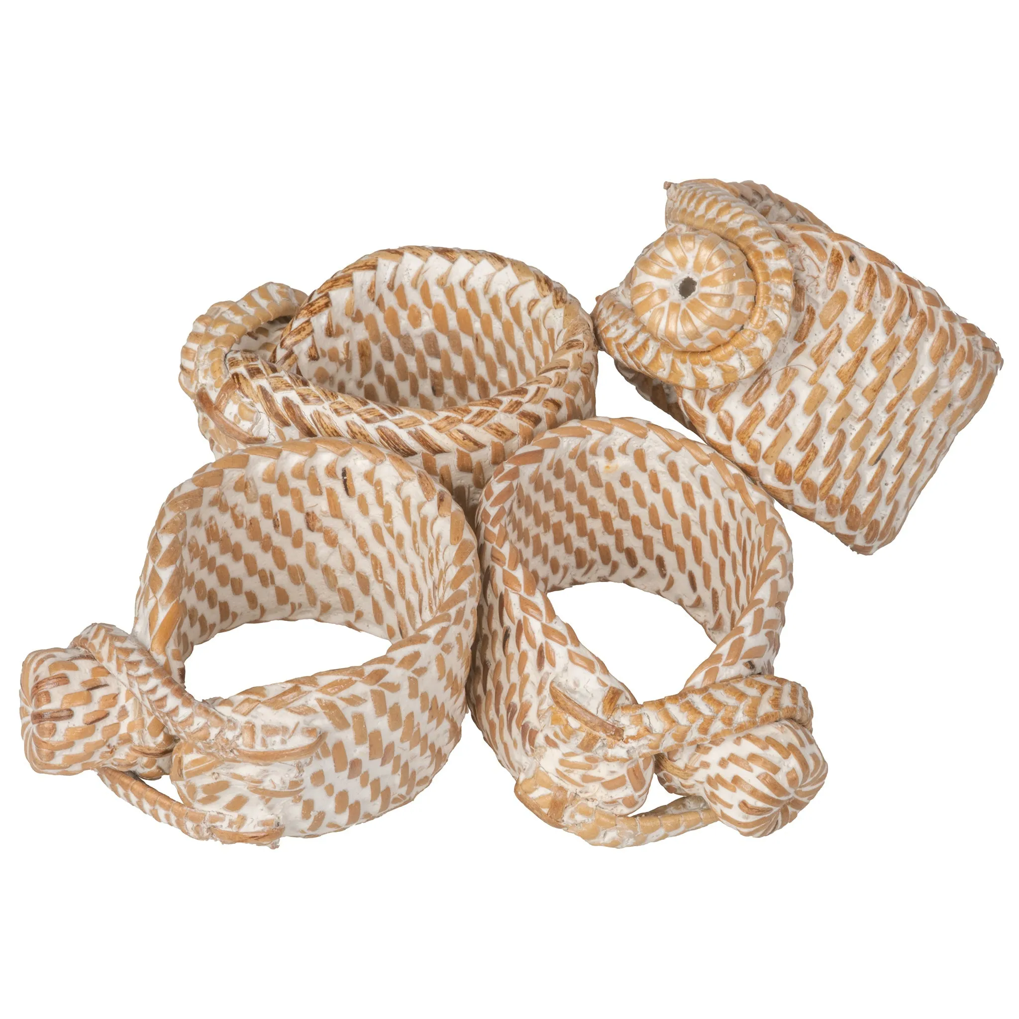 Loma Rattan Napkin Rings, Set of 4 Rings