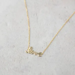 Love Script Necklace