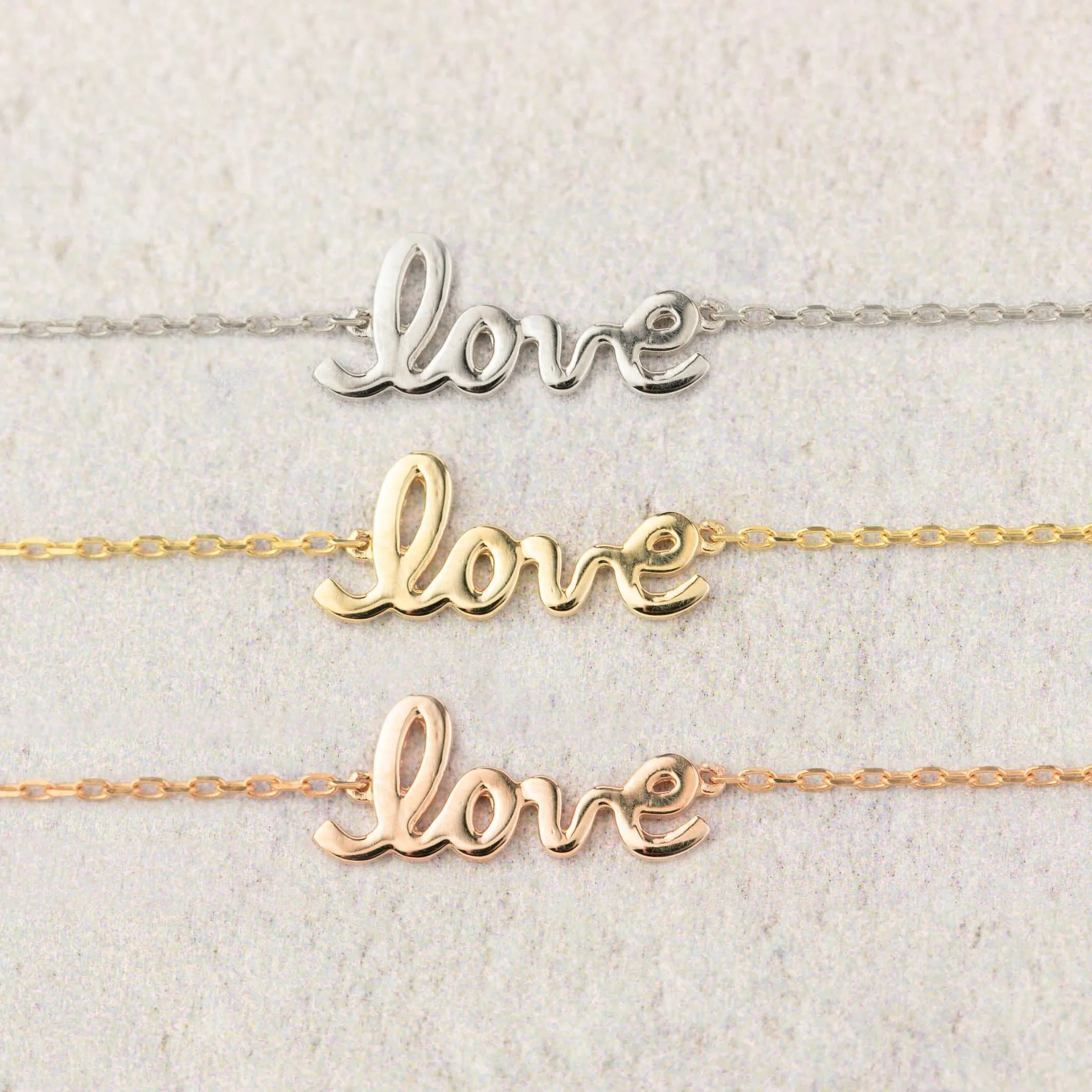 Love Script Necklace