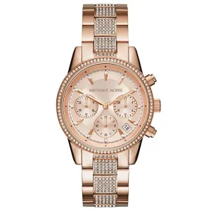 Michael Kors MK6485 Ritz Stainless Steel With Crystal Topring Women's Watch