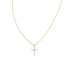 Mini CZ Cross Necklace