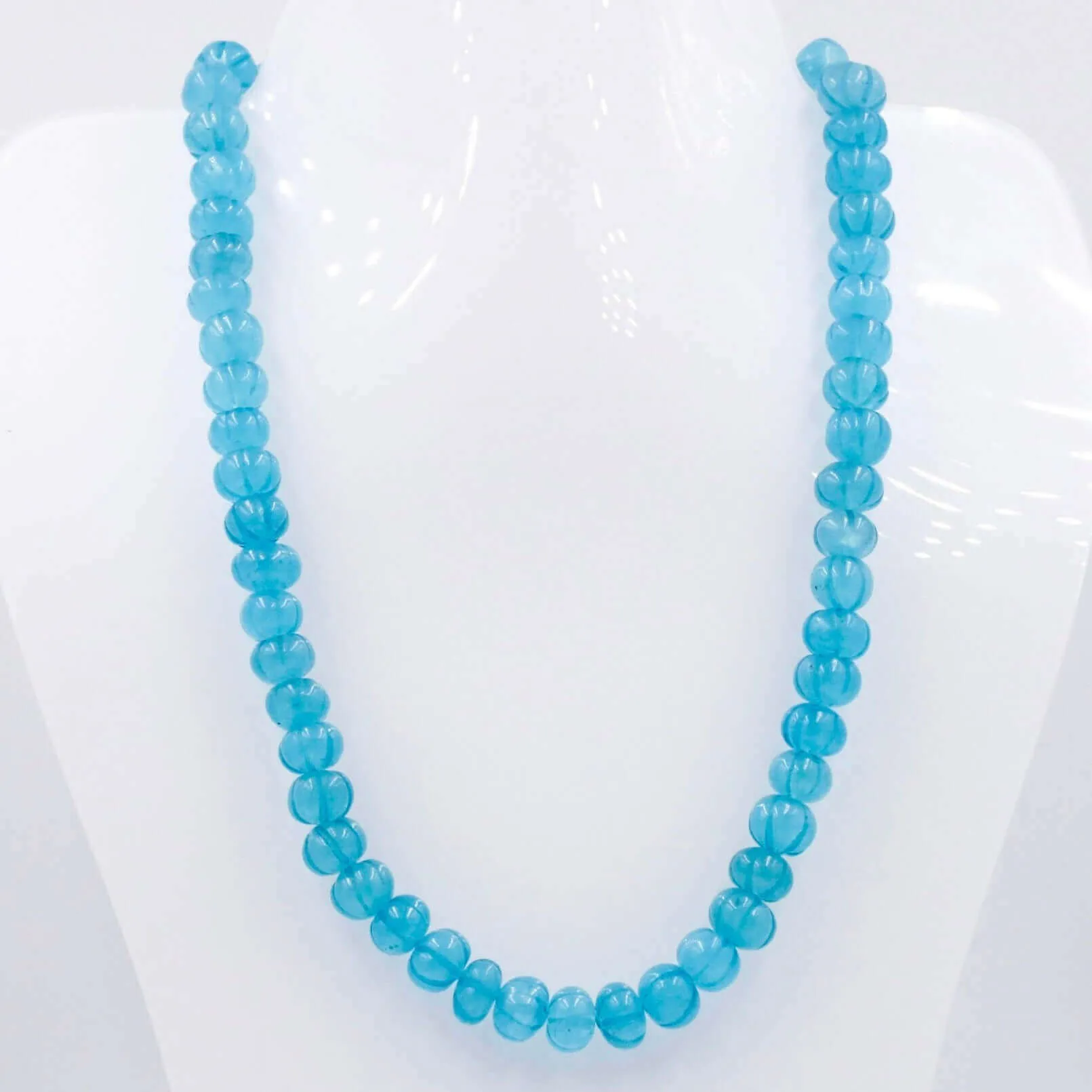 Natural Blue Quartz Necklace Blue Quartz Beaded Necklace Blue Gemstone Necklace Indian Necklace Sarafa Necklace Quartz Jewelry SKU 6142883