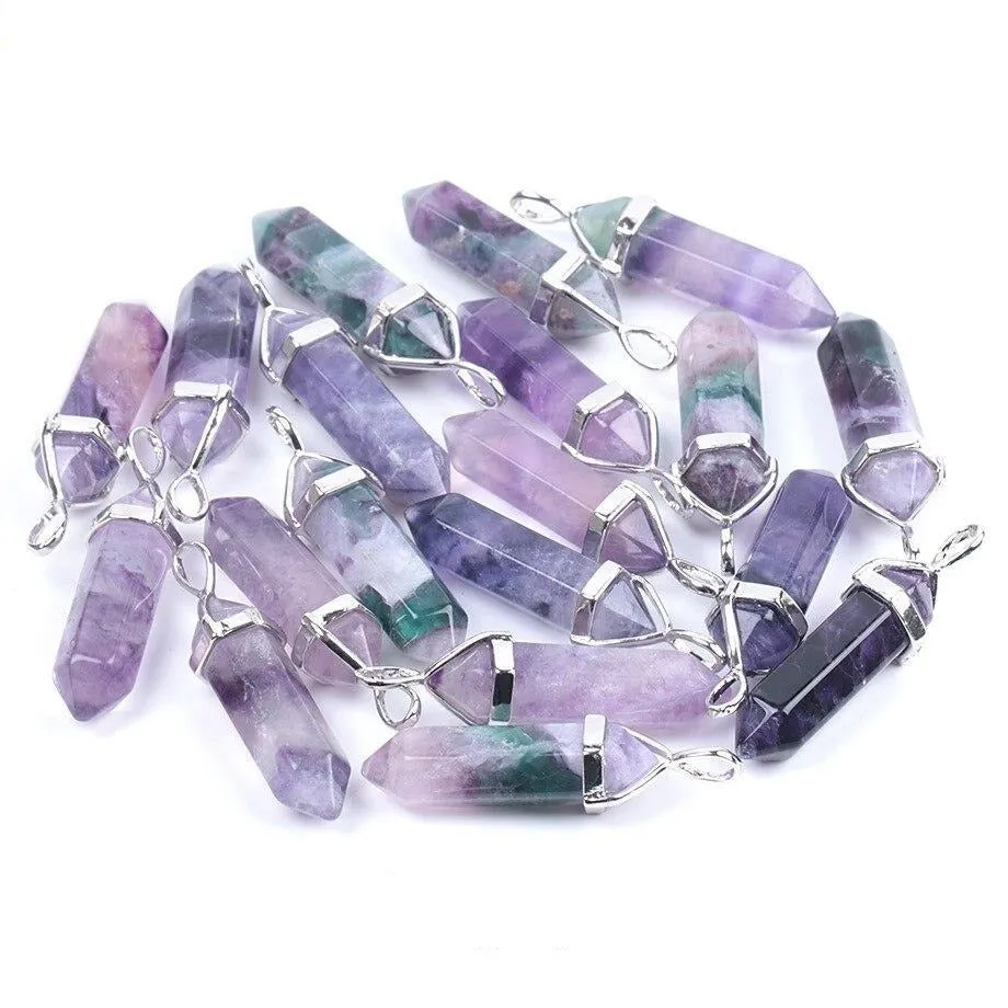 Natural Gem Stone Fluorite Necklaces