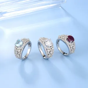 Natural Gemstone Crystal Ring Jewelry