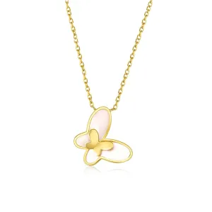 "Fairy Pearl" Mother Of Pearl 14K Yellow Gold Necklace