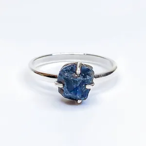 Raw Blue Sapphire Ring