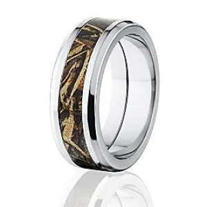 RealTree Max 5 Official 8mm Wide, Titanium Camouflage Ring, Camo Rings