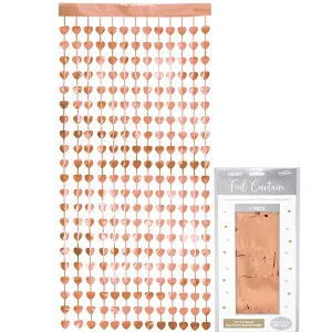 Rose Gold Heart Foil Curtain