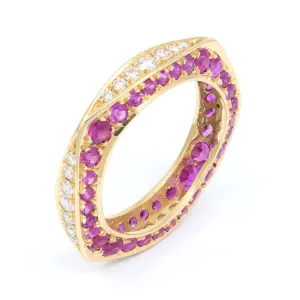 Ruby & Diamond Keshet Ring in Yellow Gold