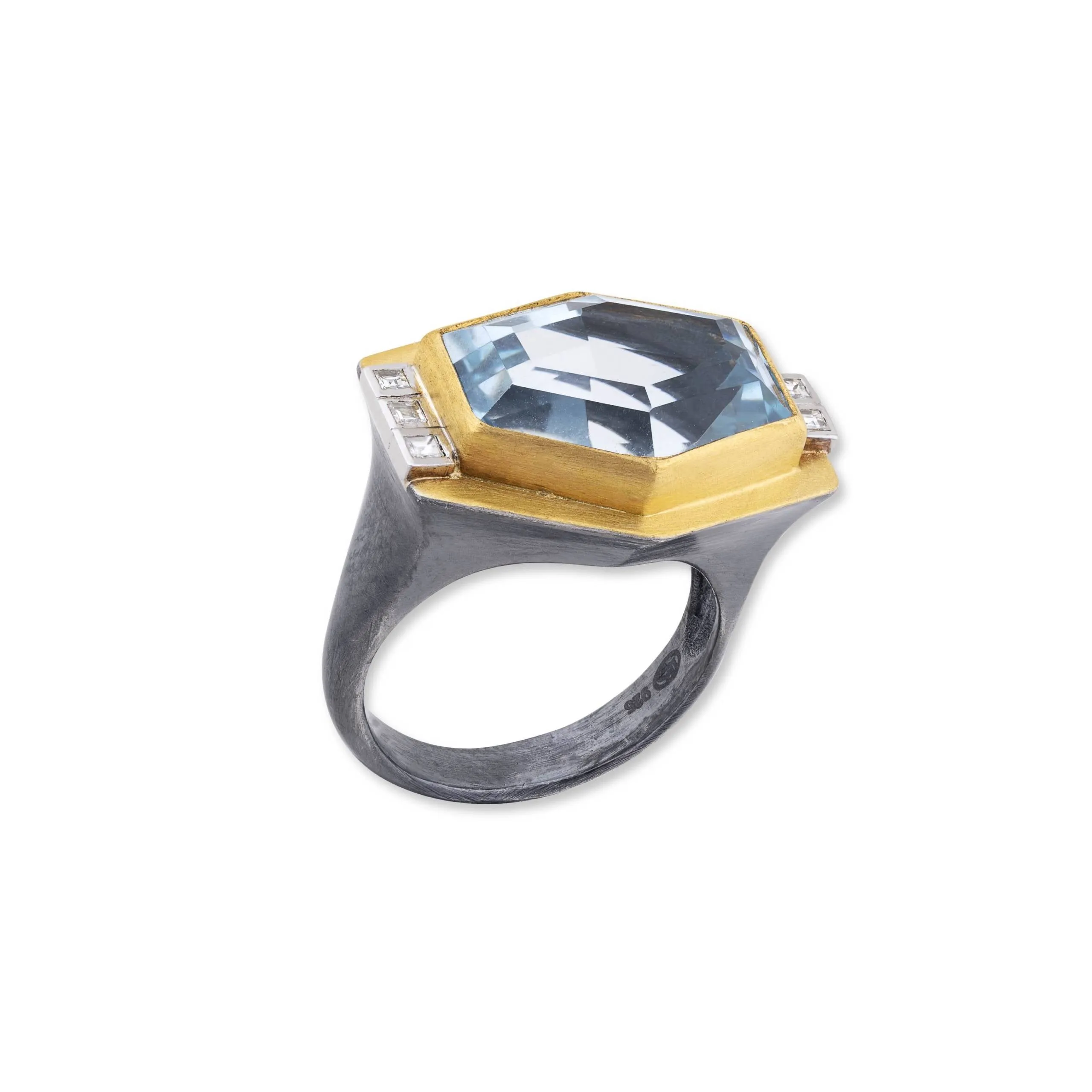 Sky Blue Deco Ring