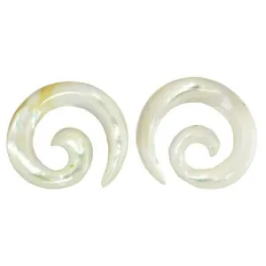 Spiral Earrings - Mother of Pearl