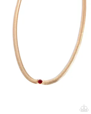 Stunning Solitaire - Red Necklaces