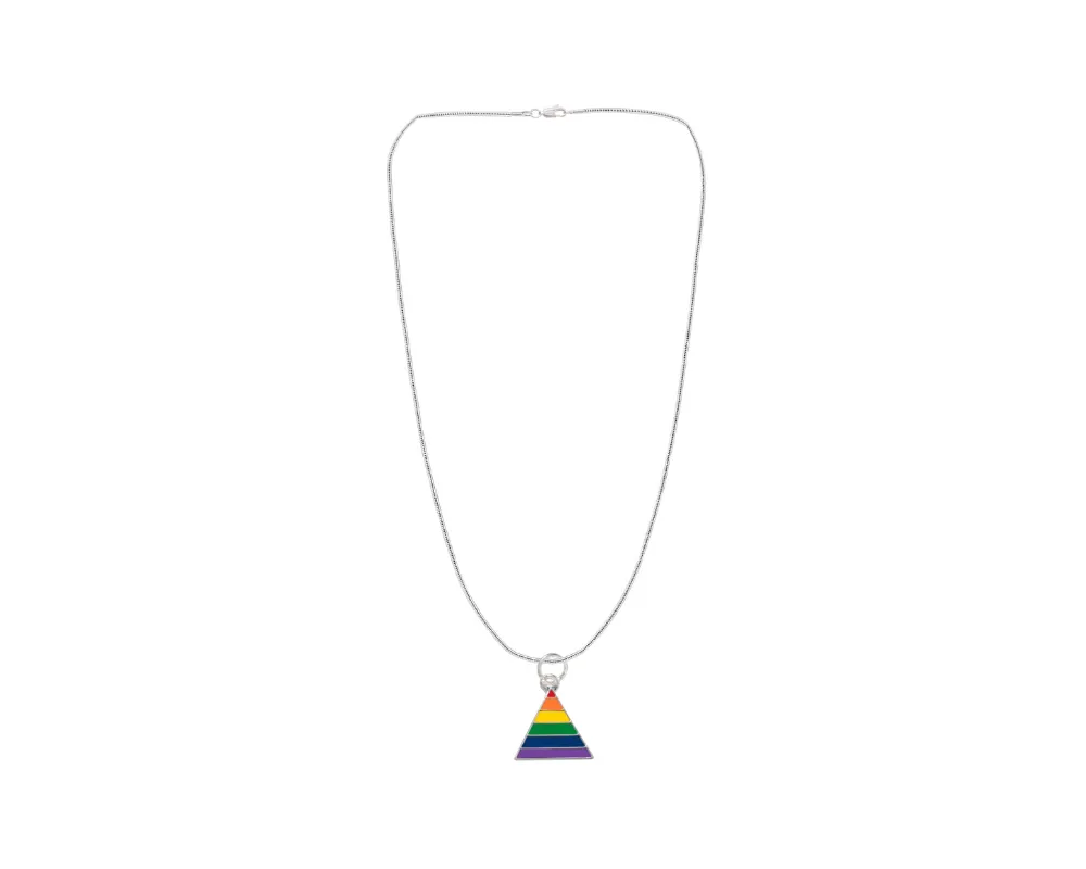 Triangle Rainbow Flag Necklaces