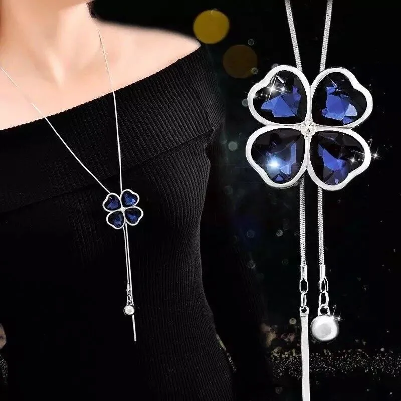 Women Geometric Crystal Long Necklaces & Pendants