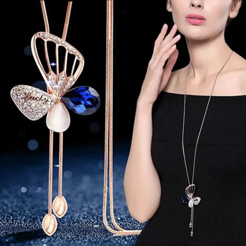 Women Geometric Crystal Long Necklaces & Pendants